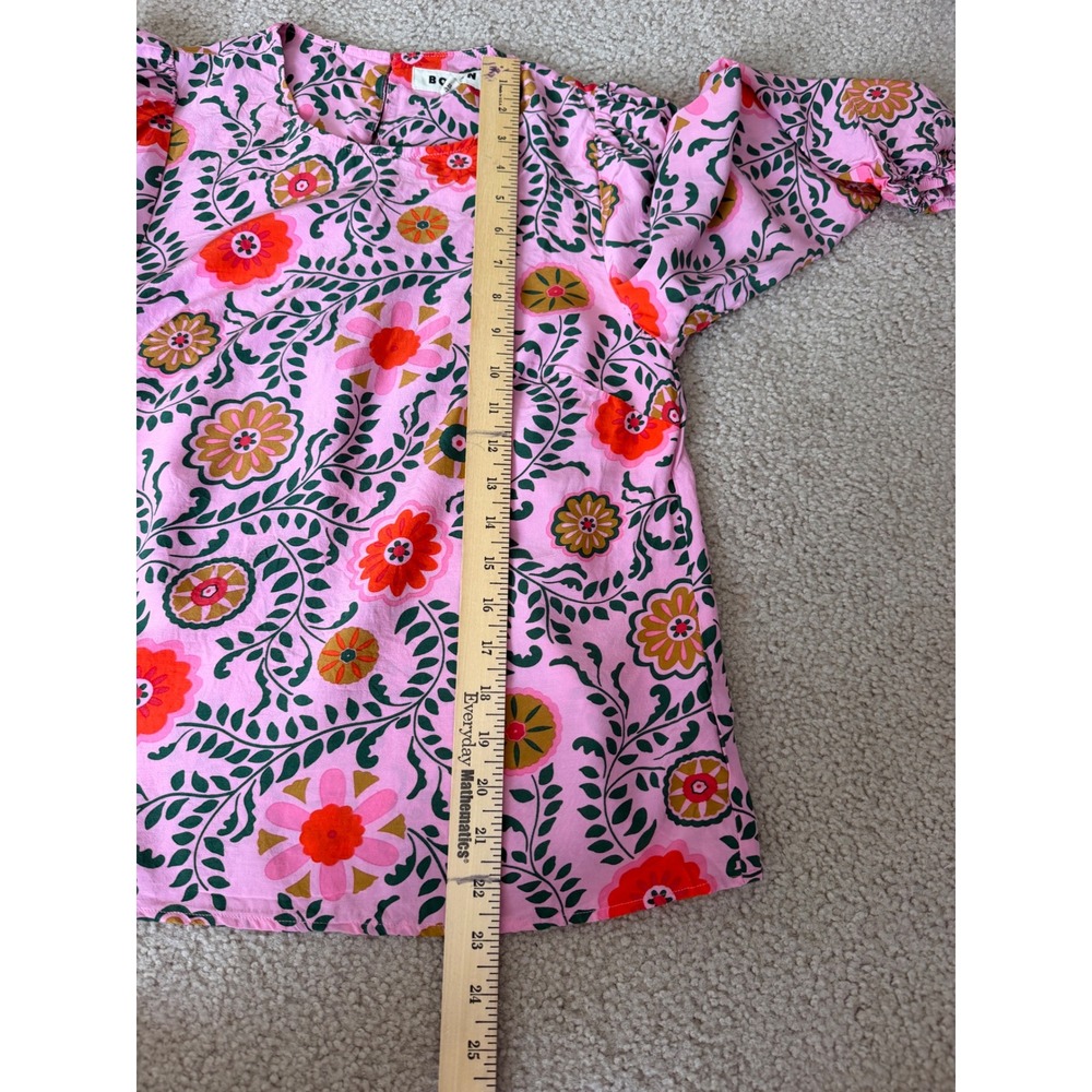 Boden Top Blouse Floral Print Easy Print Floral Pink size 4 Small - Picture 5 of 9